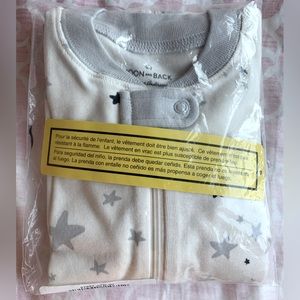 One piece footless organic cotton pajama